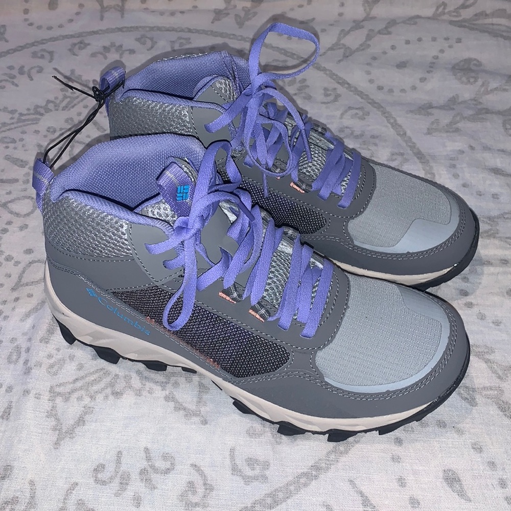 New Columbia Flow Centre Steam Fairytale Hiking Trail Shoes Gray Sz 7